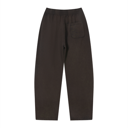 Unisex Vintage Wash Loose Sweatpants in dark purple, alternate angle