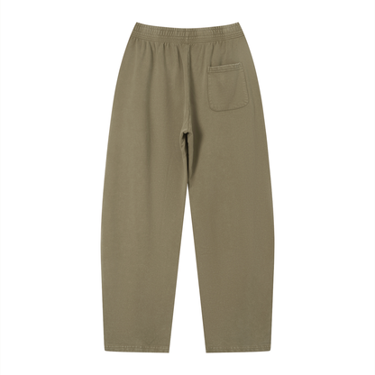 Unisex Vintage Wash Loose Sweatpants in gray coffee, alternate angle