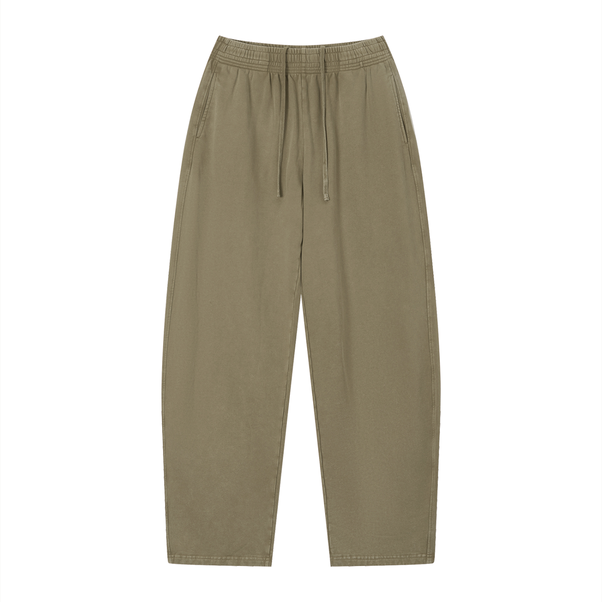 Unisex Vintage Wash Loose Sweatpants in gray coffee