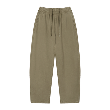 Unisex Vintage Wash Loose Sweatpants in gray coffee