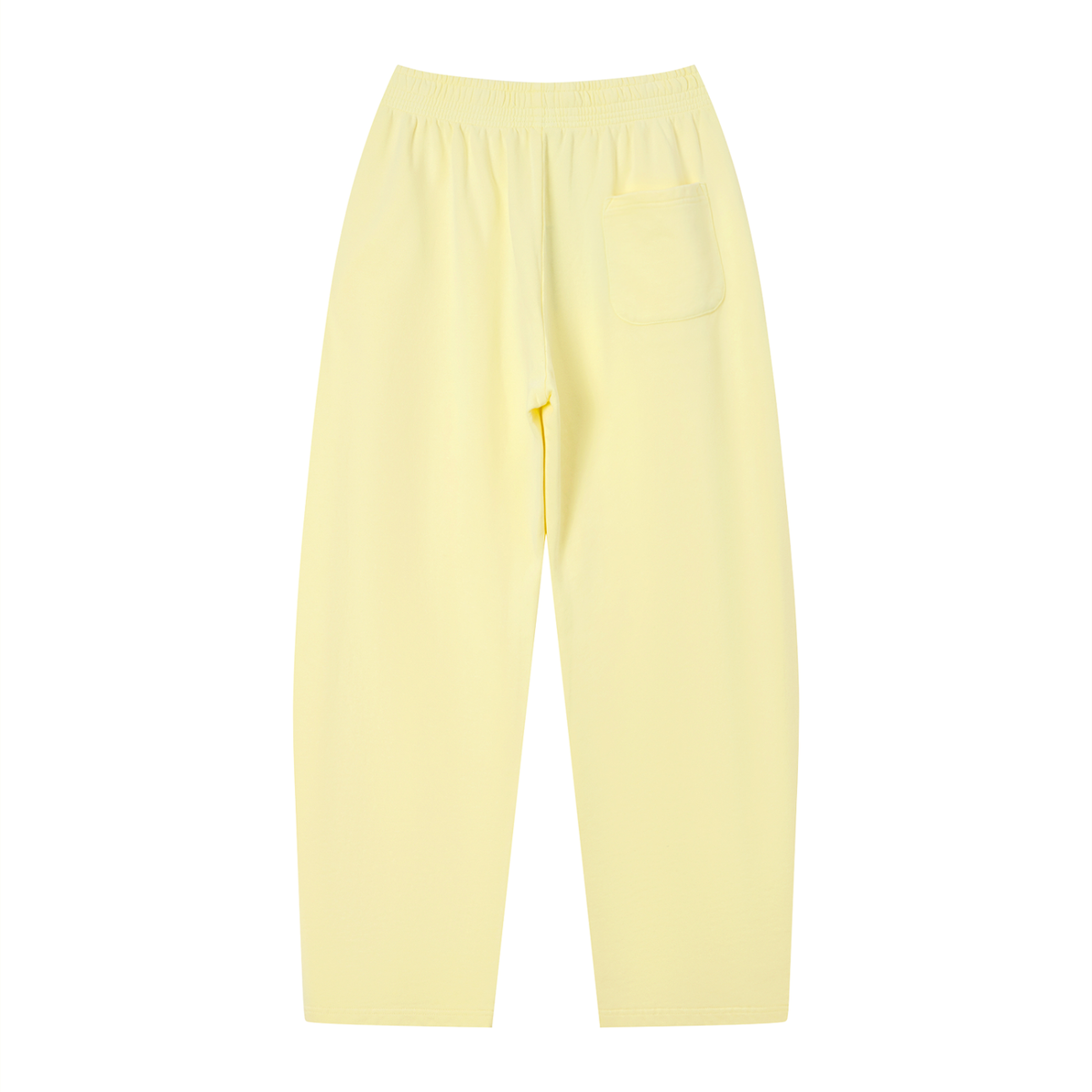 Unisex Vintage Wash Loose Sweatpants in light yellow, alternate angle