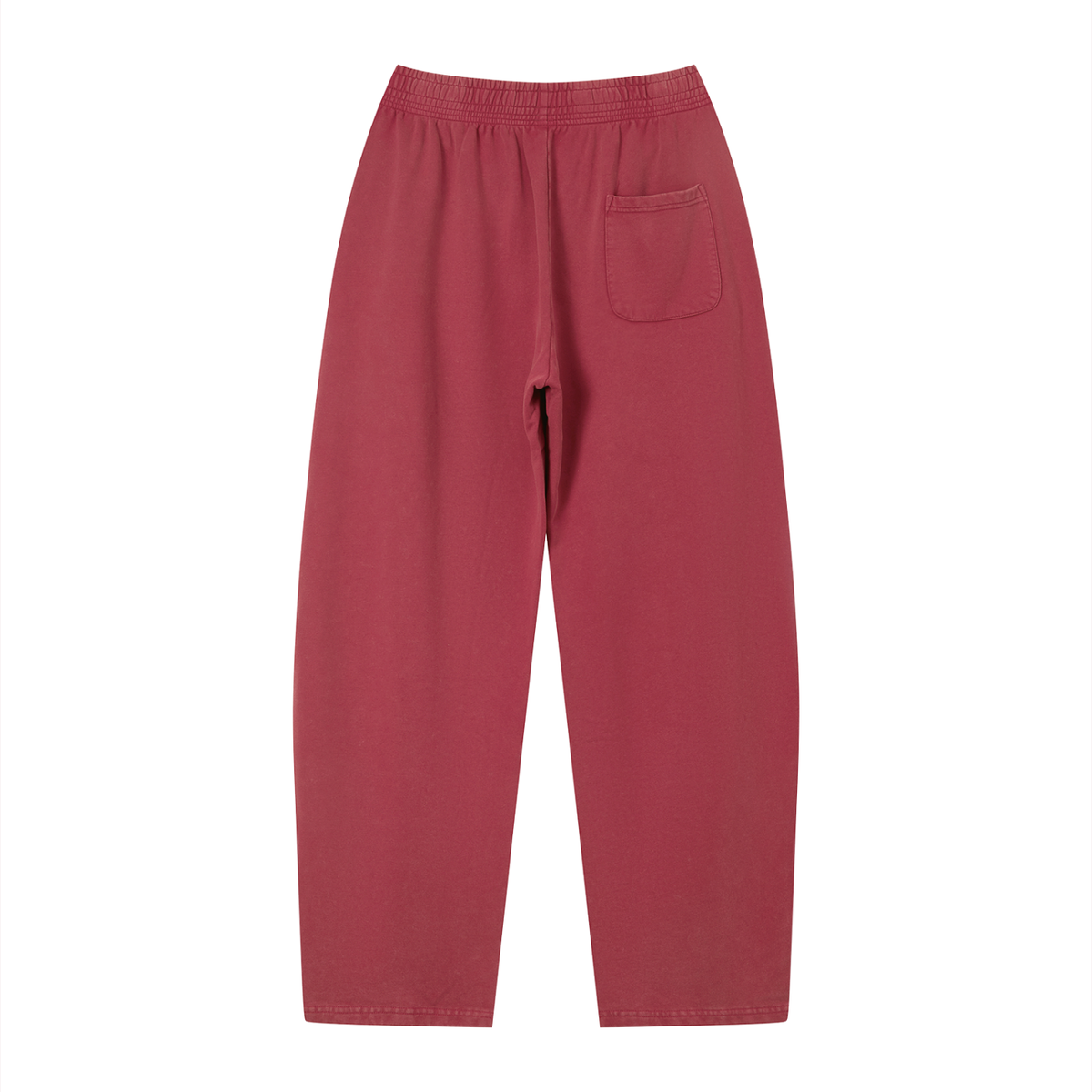 Unisex Vintage Wash Loose Sweatpants in red, alternate angle