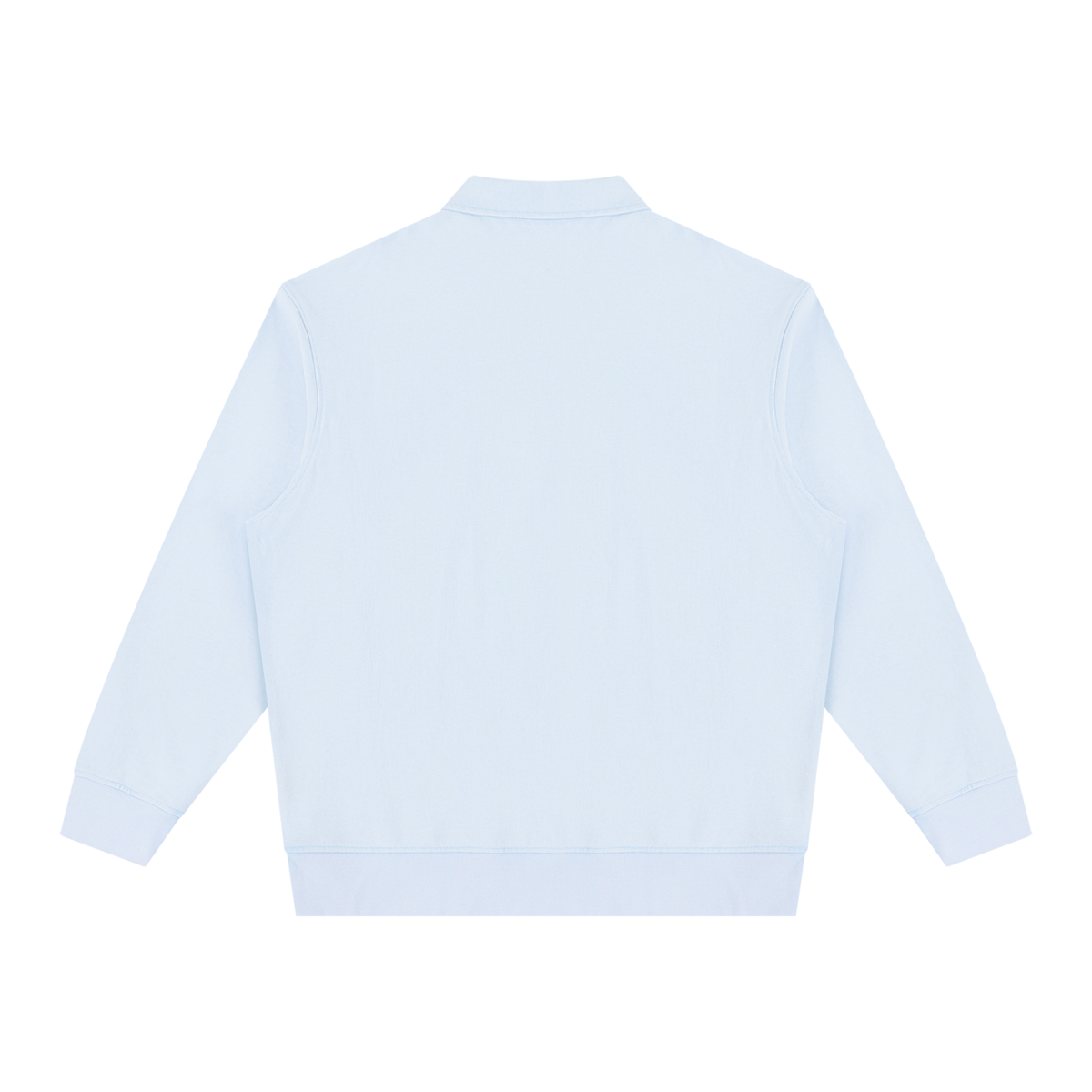 Unisex Vintage Wash Quarter-Zip Sweatshirt in light blue, alternate angle