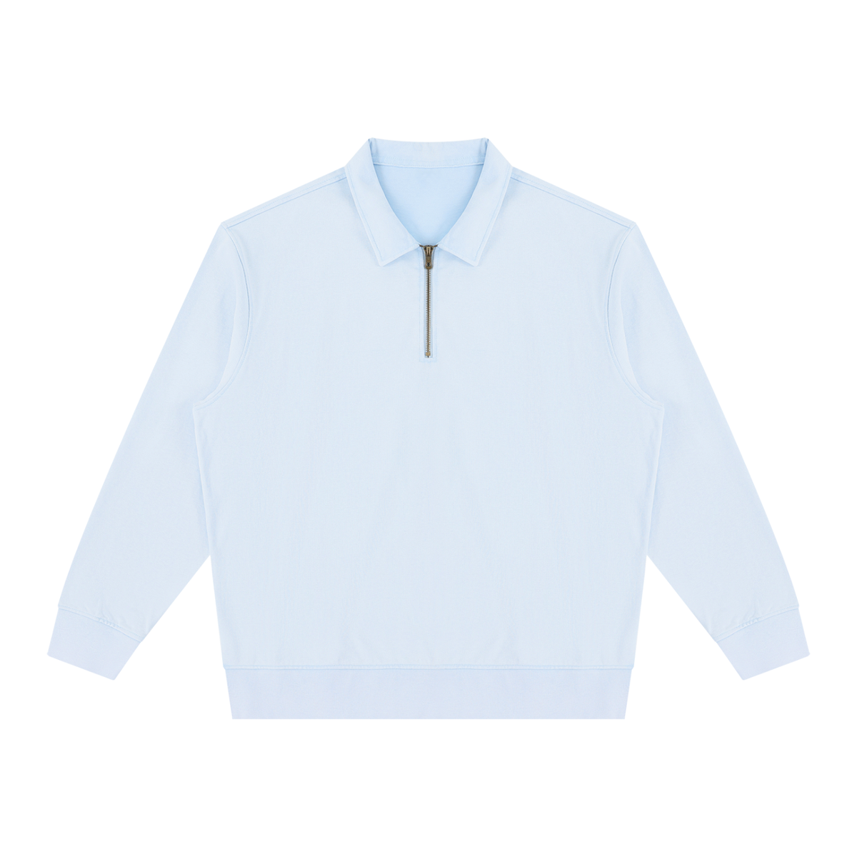 Unisex Vintage Wash Quarter-Zip Sweatshirt in light blue