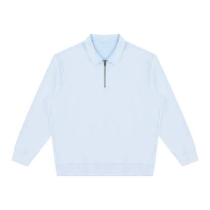 Unisex Vintage Wash Quarter-Zip Sweatshirt in light blue