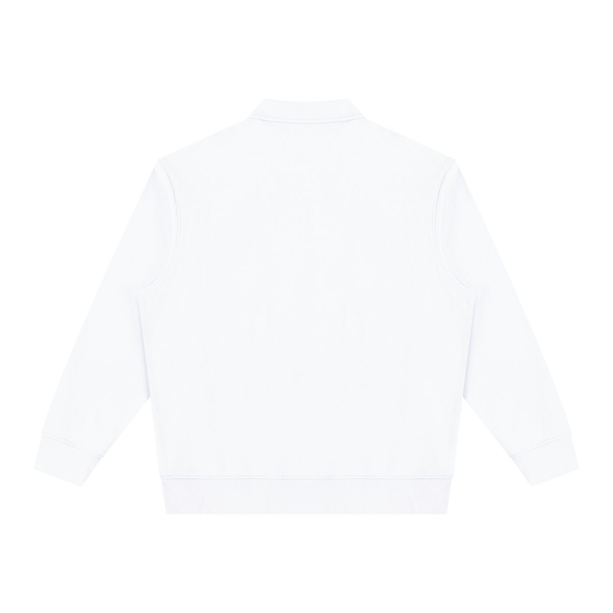 Unisex Vintage Wash Quarter-Zip Sweatshirt in white, alternate angle