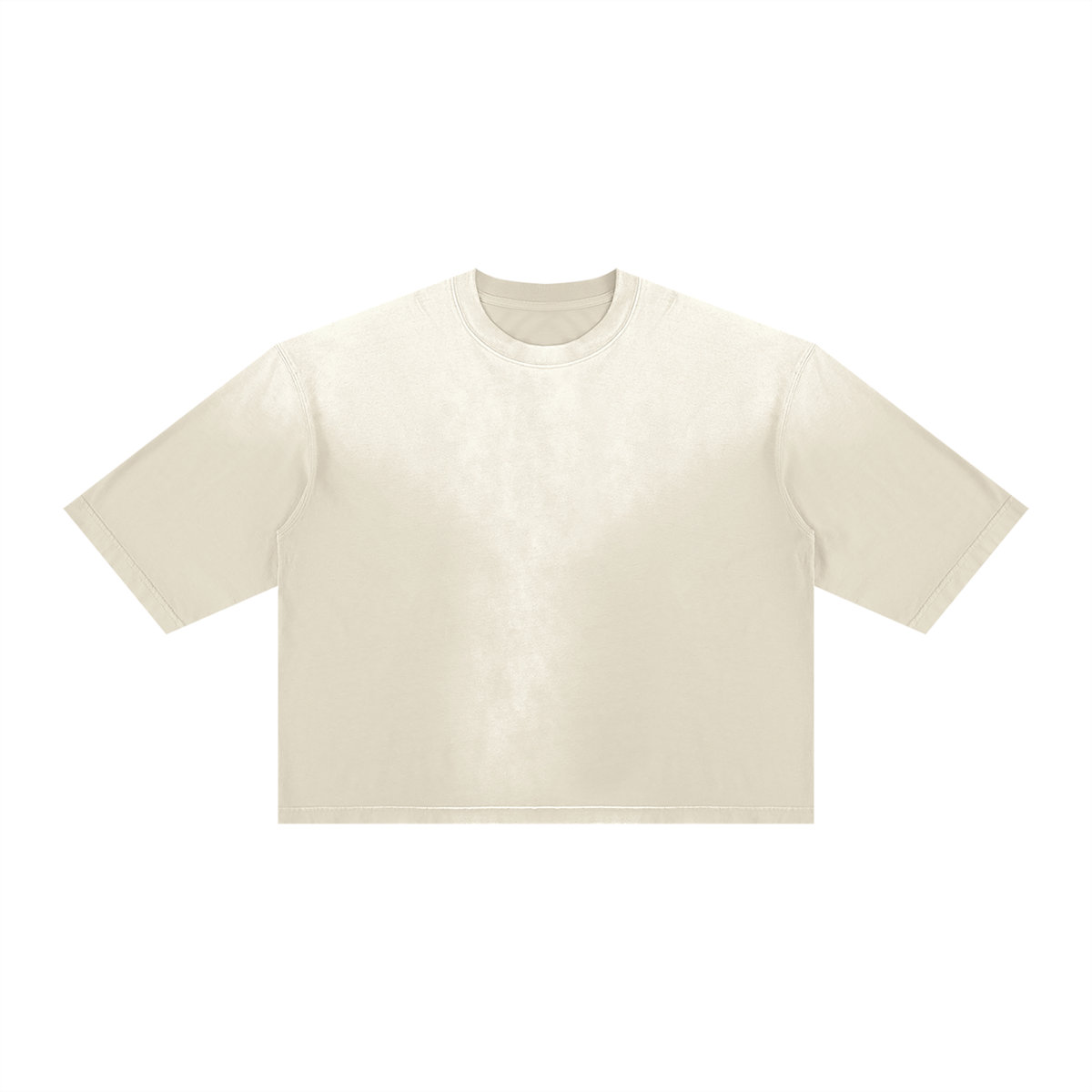 Unisex Vintage Wash Sunfade Boxy T-Shirt in apricot