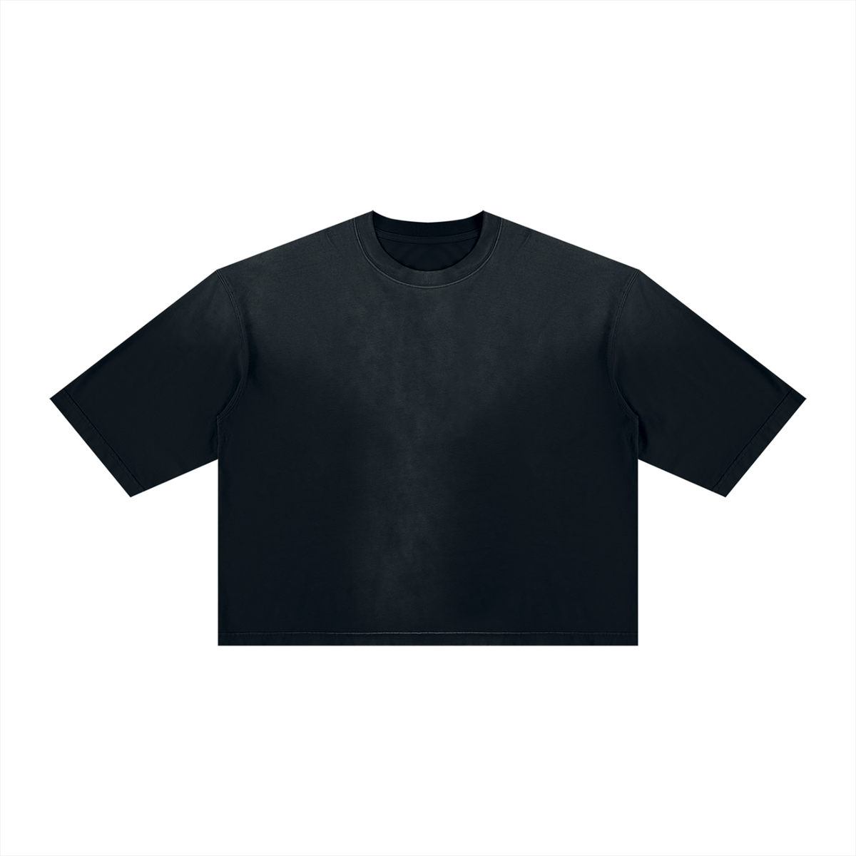 Unisex Vintage Wash Sunfade Boxy T-Shirt in black