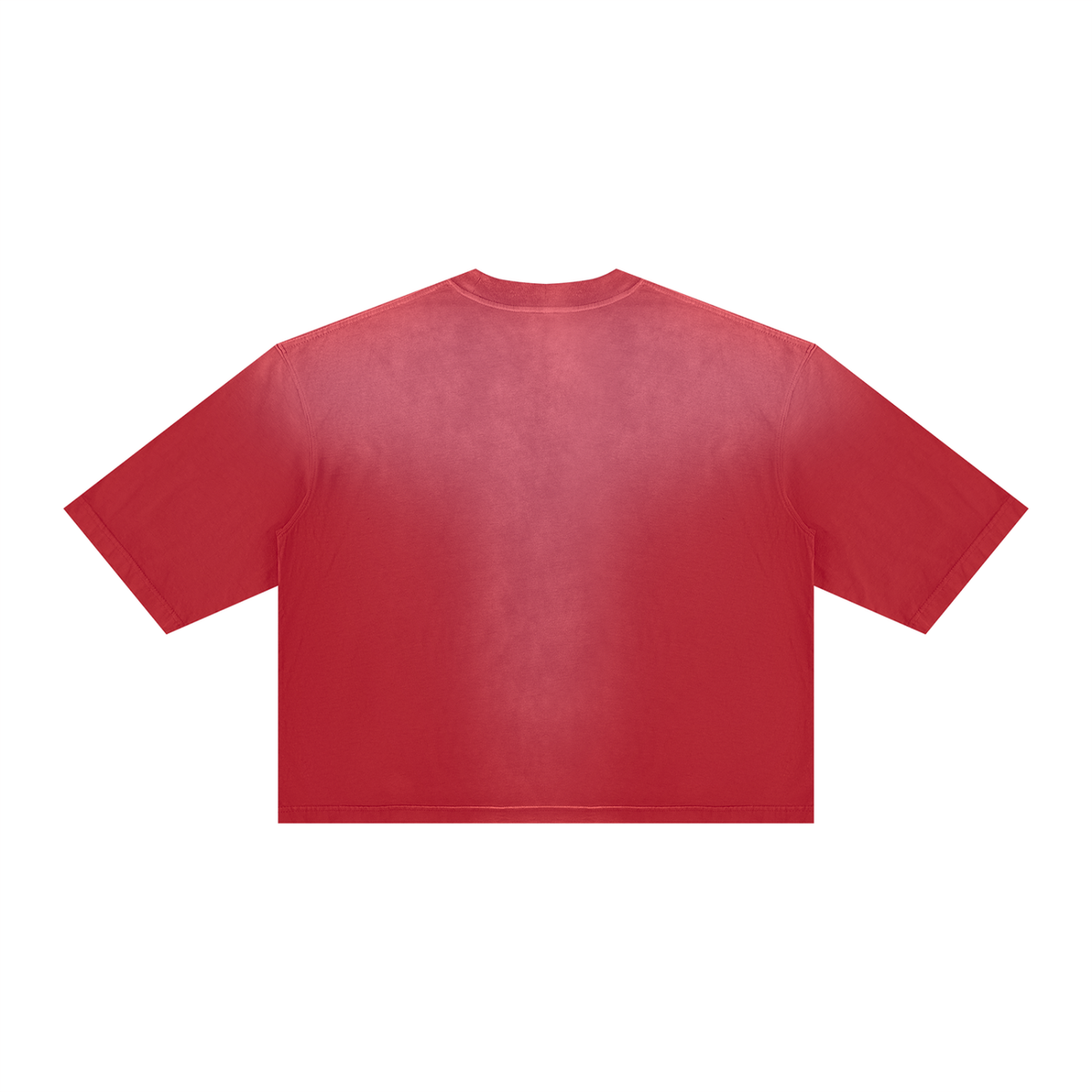 Unisex Vintage Wash Sunfade Boxy T-Shirt in red, alternate angle