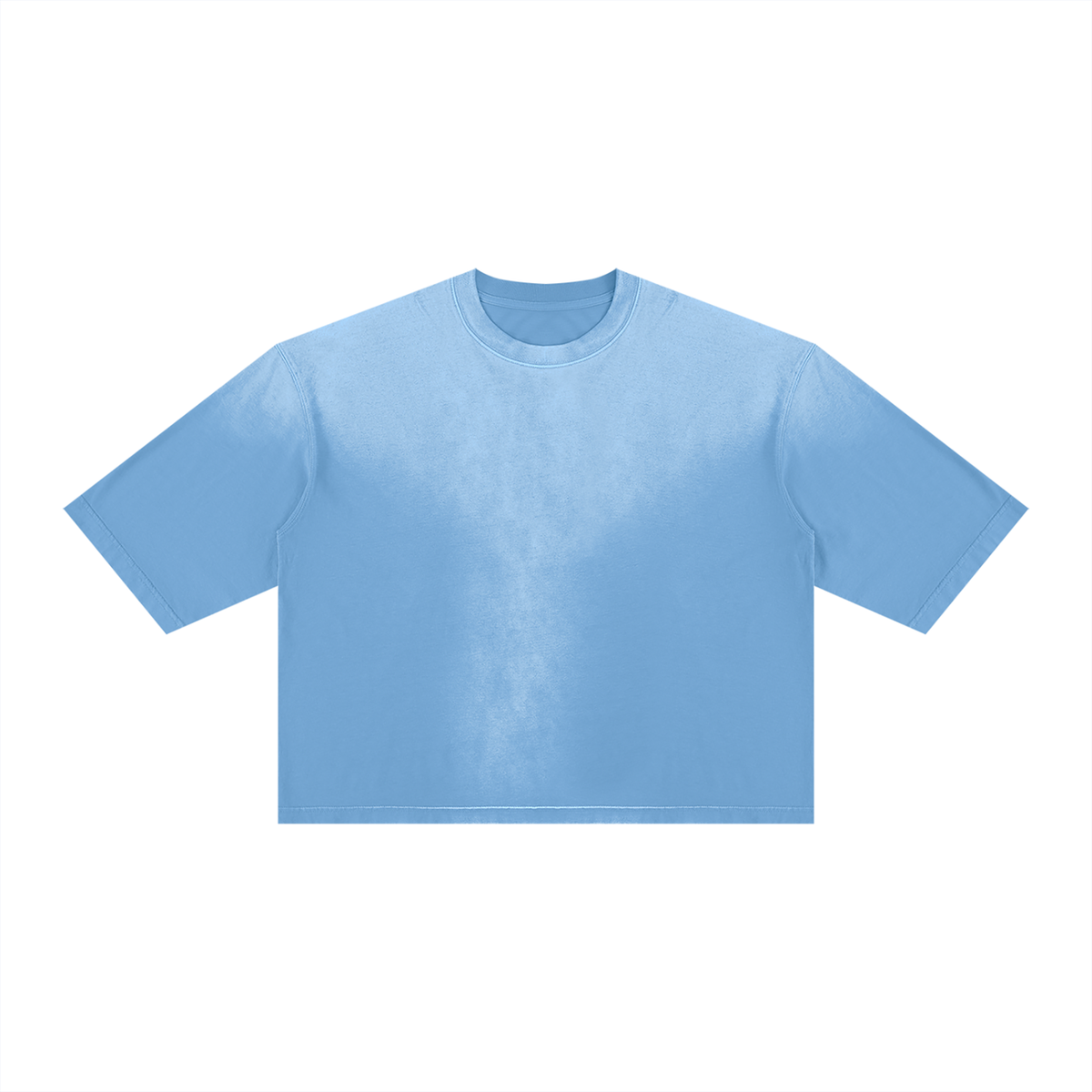 Unisex Vintage Wash Sunfade Boxy T-Shirt in sky blue