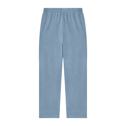 Unisex Vintage Wash Sweatpants in jeans blue, alternate angle