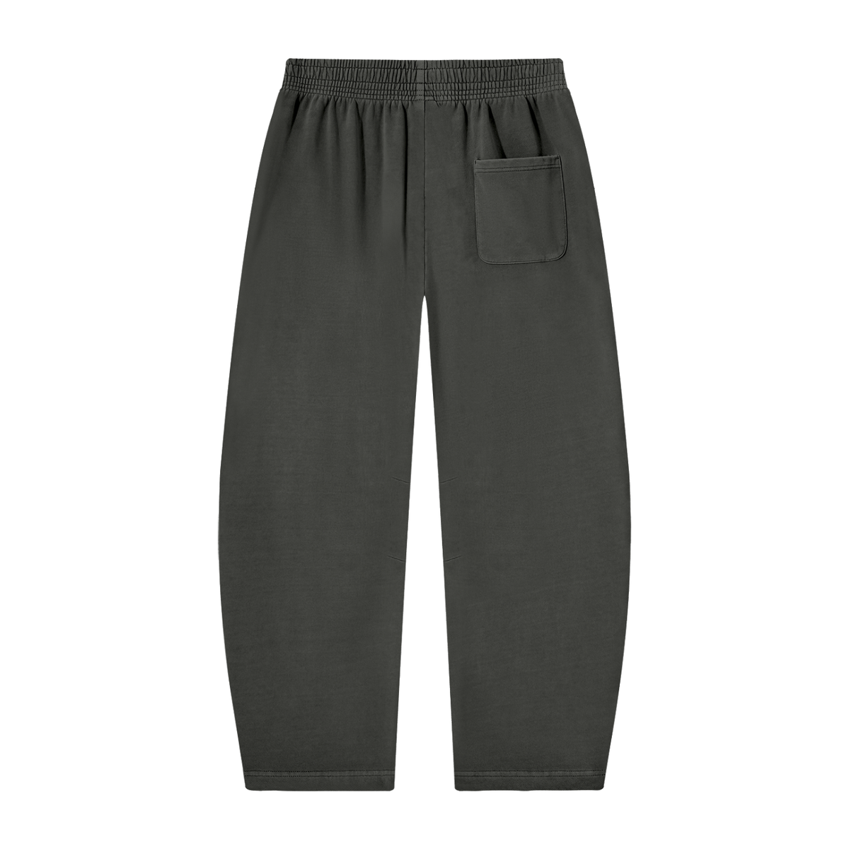 Unisex Vintage Washed Barrel Leg Sweatpants in dark gray, alternate angle