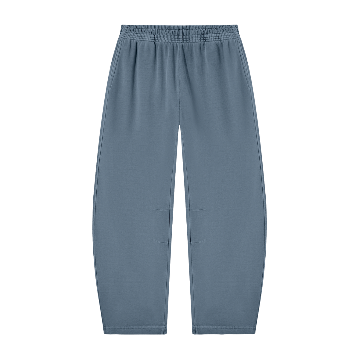 Unisex Vintage Washed Barrel Leg Sweatpants in gray blue