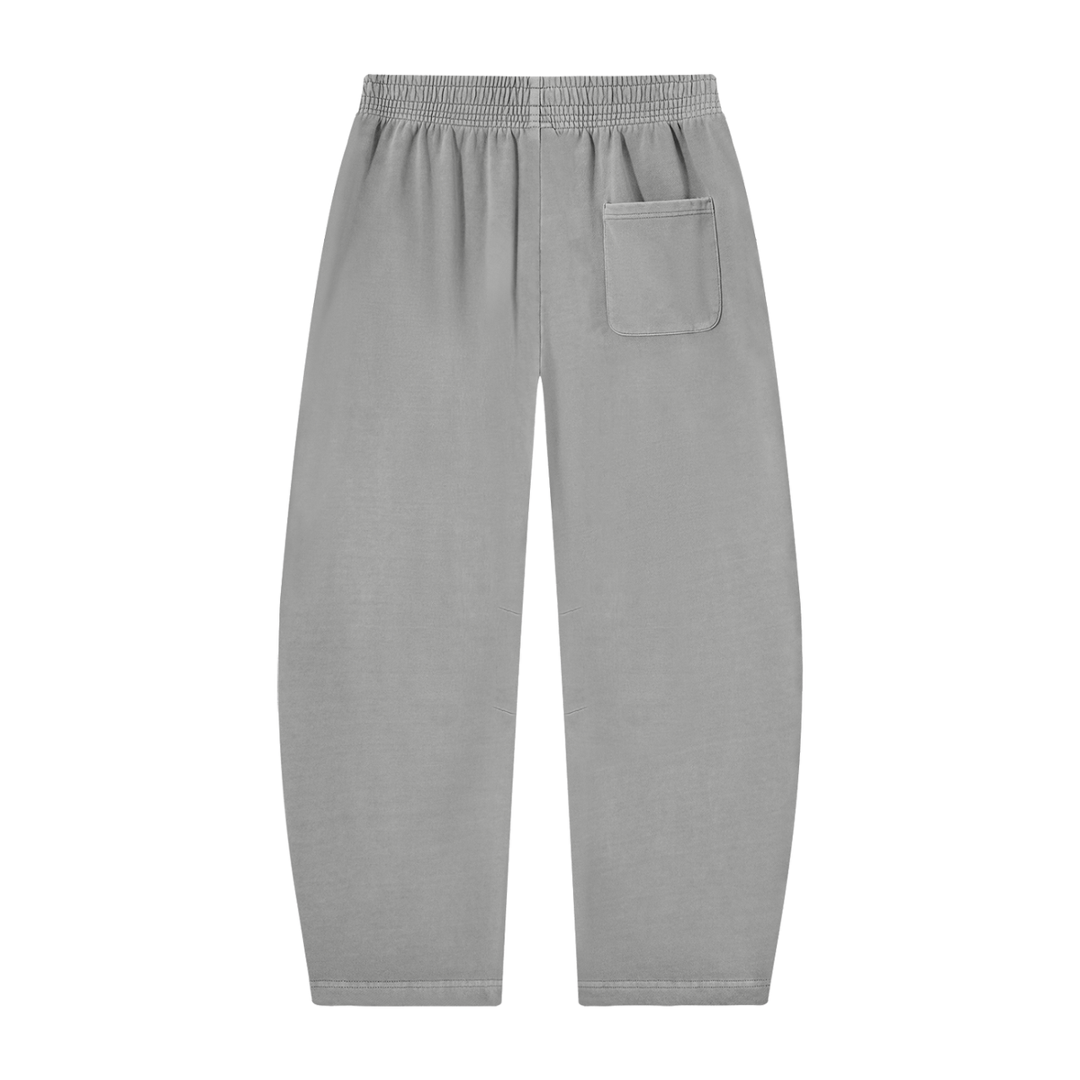 Unisex Vintage Washed Barrel Leg Sweatpants in light gray, alternate angle