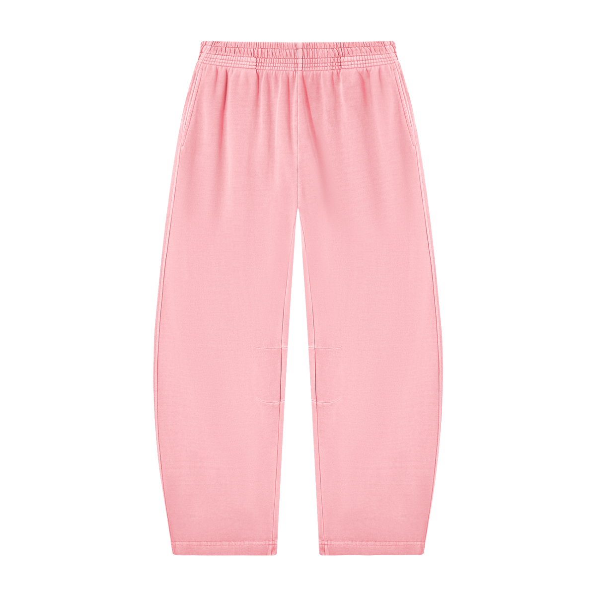 Unisex Vintage Washed Barrel Leg Sweatpants in pink