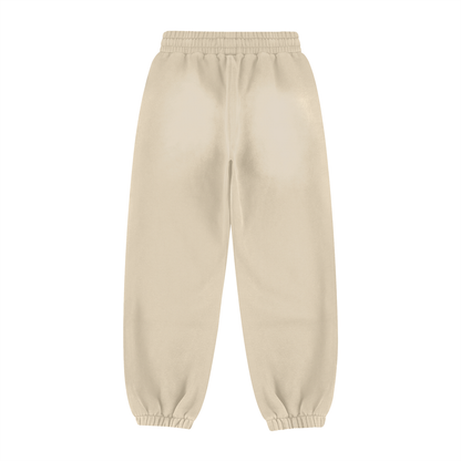 Unisex Vintage Washed Fleece Jogger Sweatpants in apricot, alternate angle