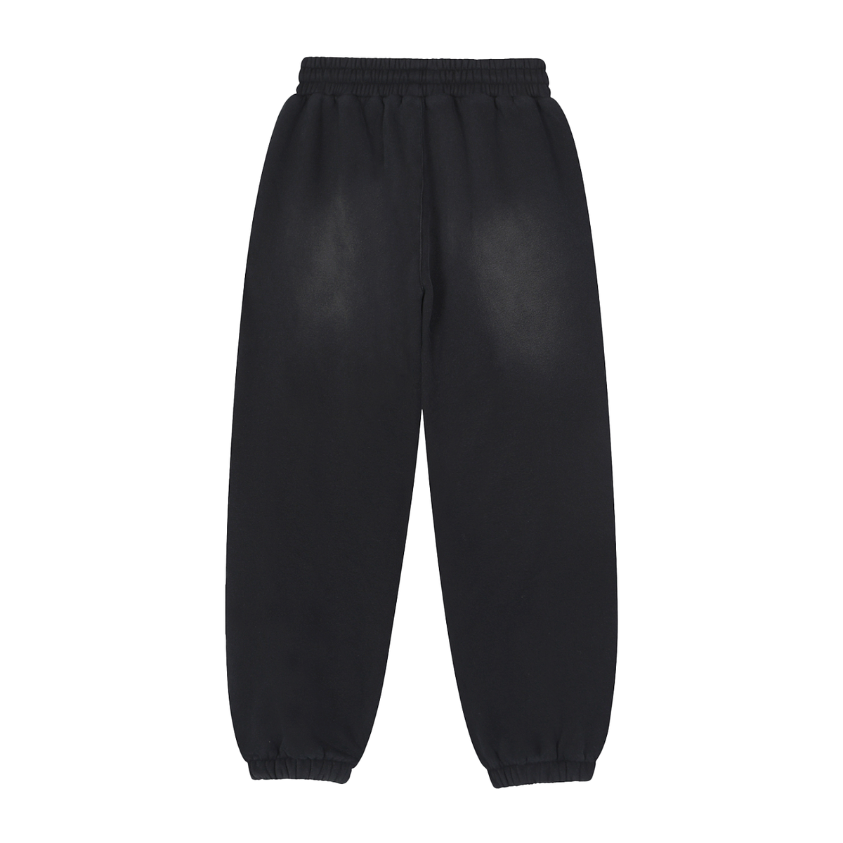 Unisex Vintage Washed Fleece Jogger Sweatpants in black, alternate angle