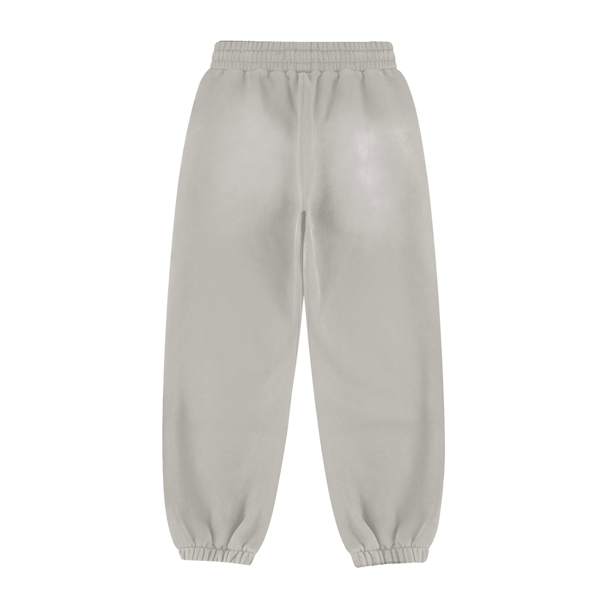 Unisex Vintage Washed Fleece Jogger Sweatpants in light gray, alternate angle