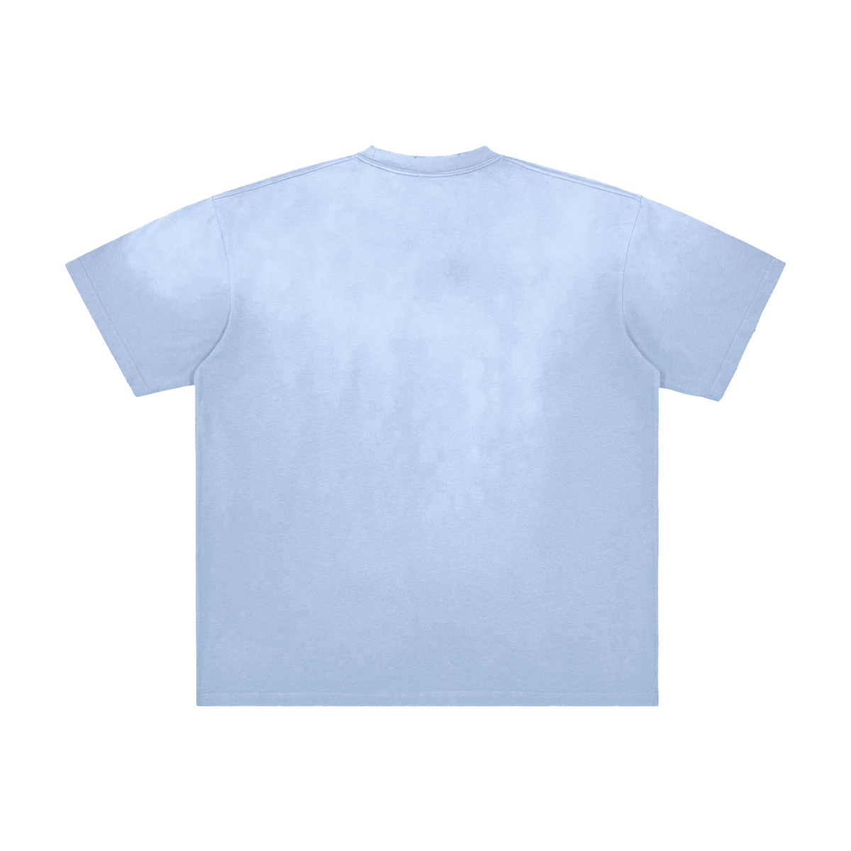 Unisex Vintage Washed Frayed T-Shirt in blue, alternate angle
