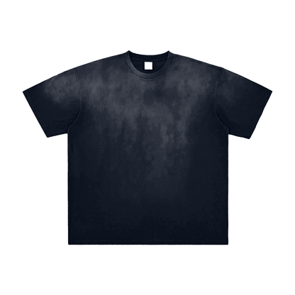 Unisex Vintage Washed Frayed T-Shirt in blue gray