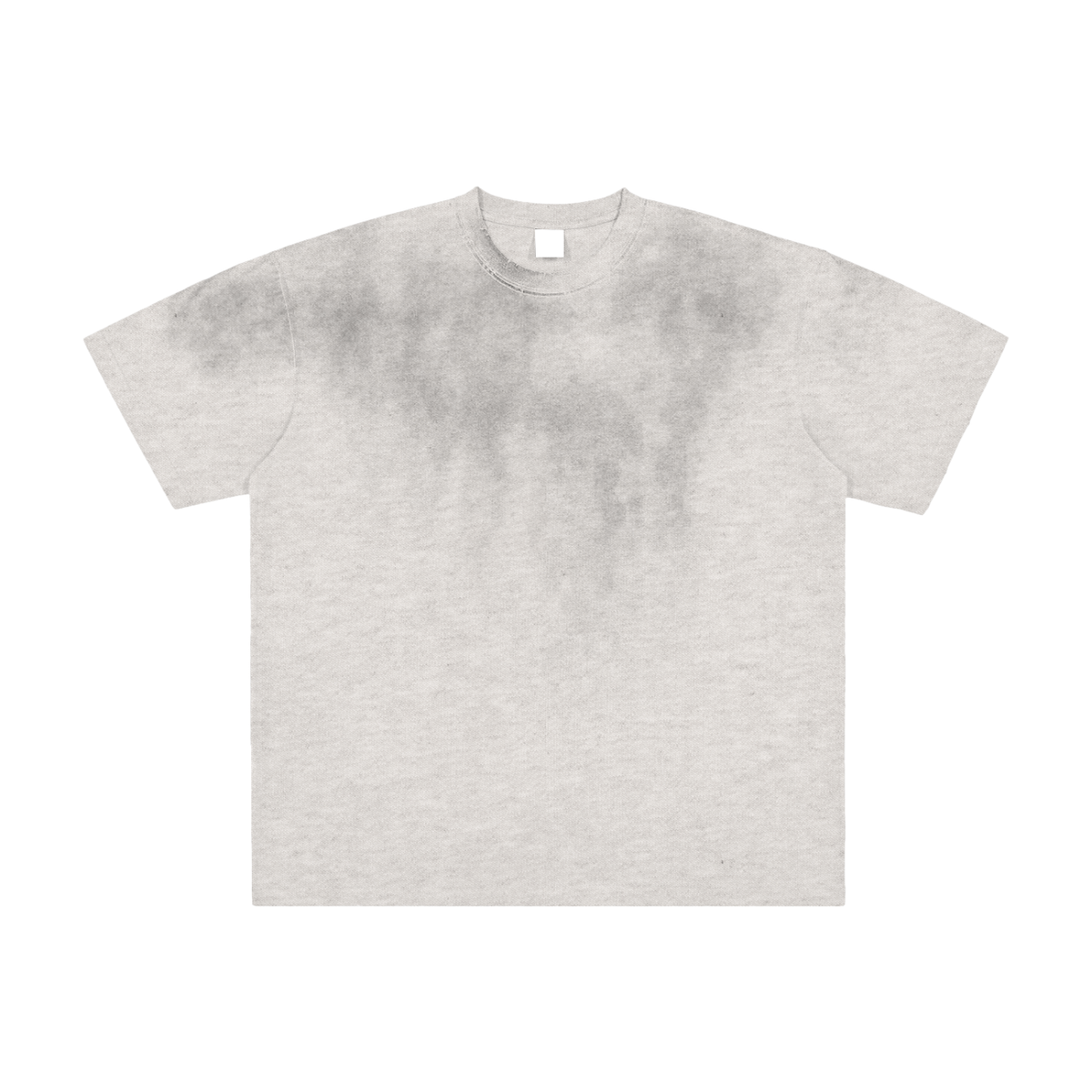 Unisex Vintage Washed Frayed T-Shirt in flower gray