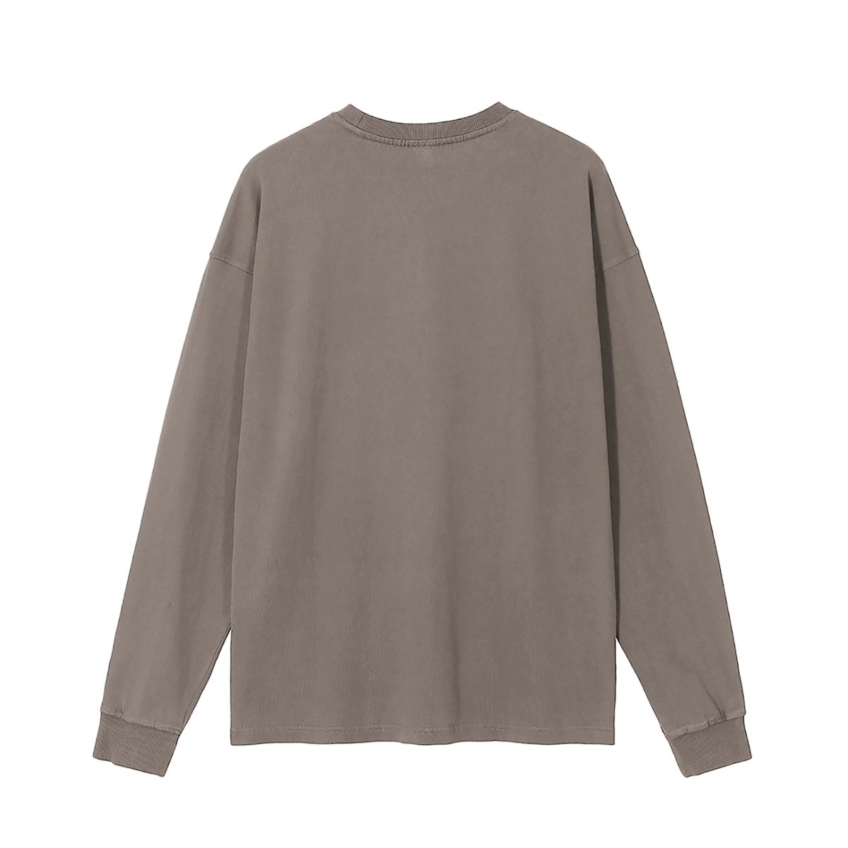 Unisex Vintage Washed Long Sleeve T-Shirt in brown, alternate angle
