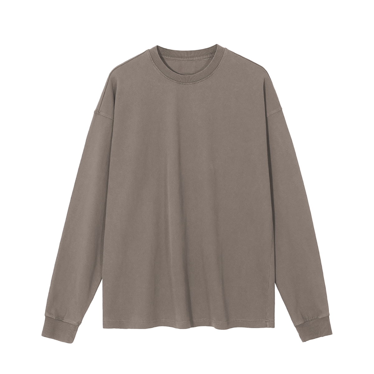 Unisex Vintage Washed Long Sleeve T-Shirt in brown