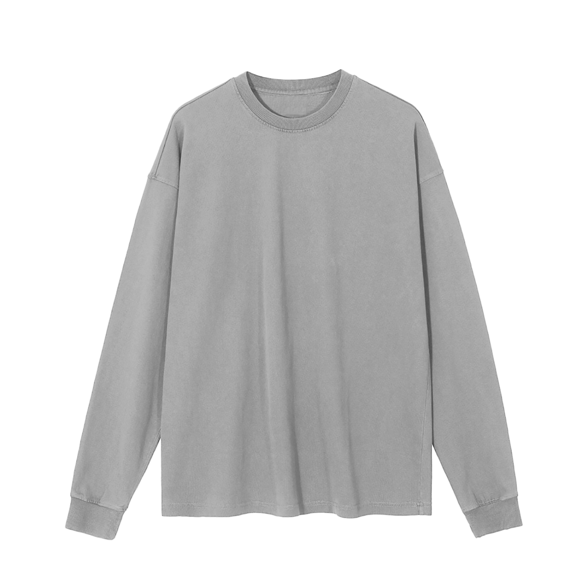 Unisex Vintage Washed Long Sleeve T-Shirt in medium gray