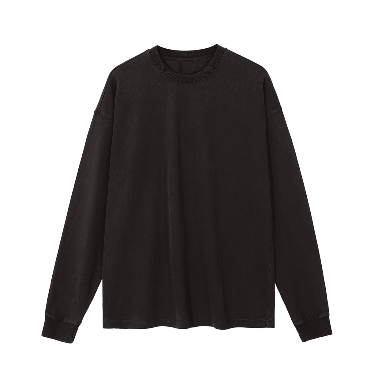 Unisex Vintage Washed Long Sleeve T-Shirt in vintage black