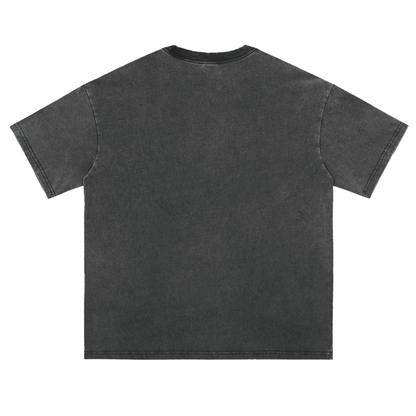 Unisex Vintage Washed Loose Fit T-Shirt in dark gray, alternate angle
