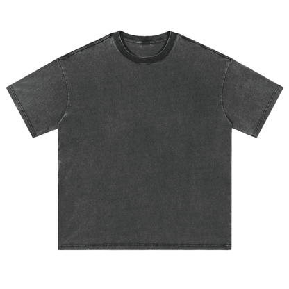 Unisex Vintage Washed Loose Fit T-Shirt in dark gray