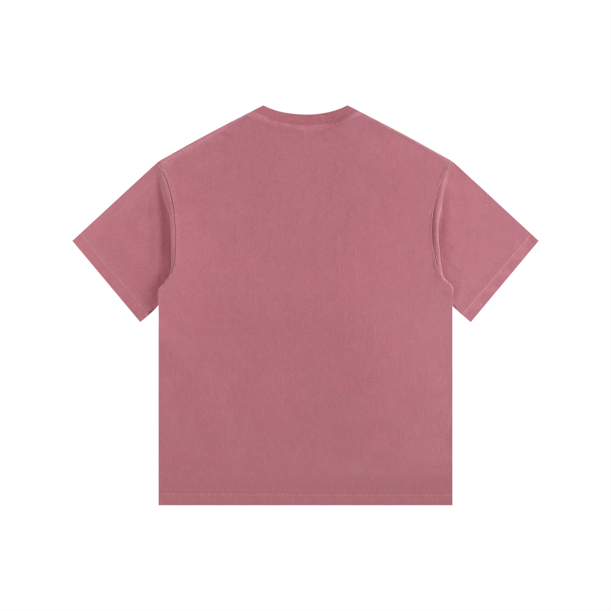 Unisex Vintage Washed Oversized Cotton T-Shirt in ancora red, alternate angle