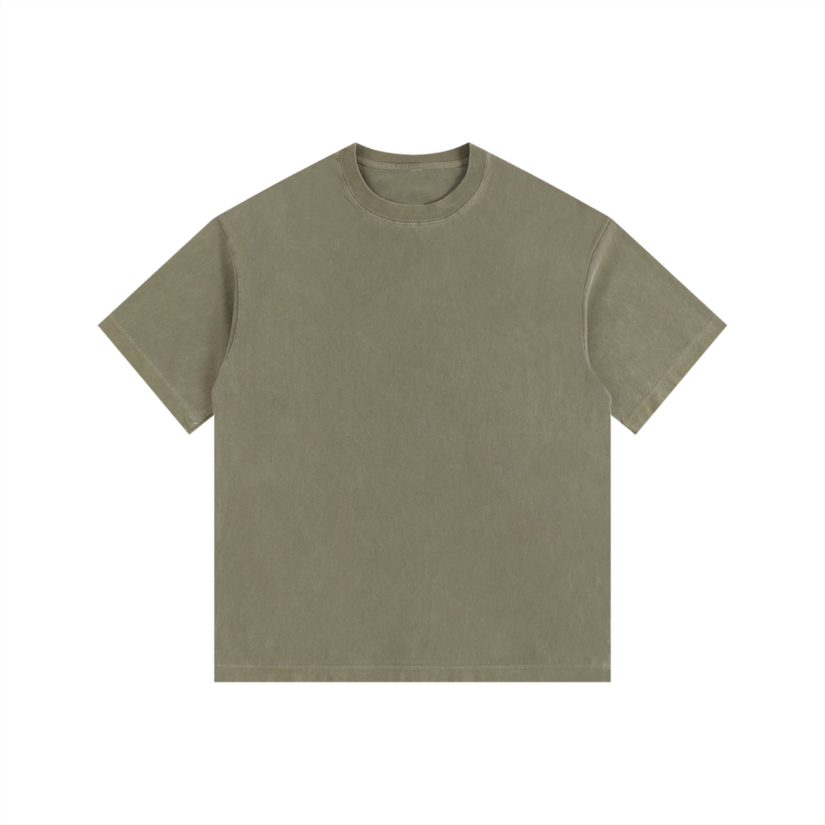 Unisex Vintage Washed Oversized Cotton T-Shirt in army green