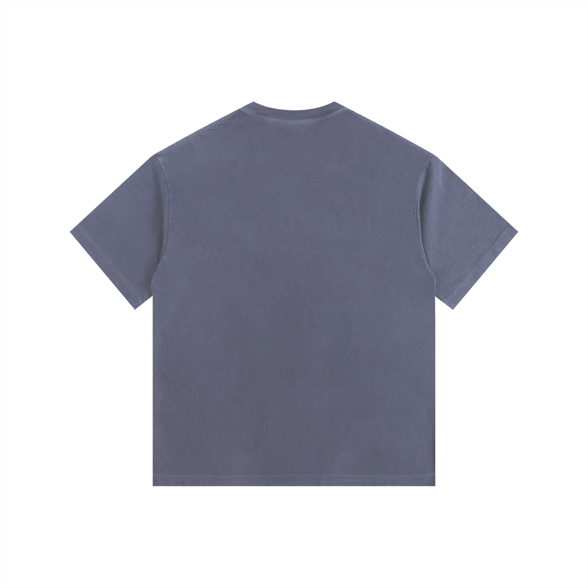 Unisex Vintage Washed Oversized Cotton T-Shirt in navy blue, alternate angle