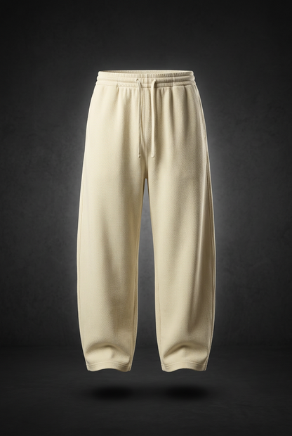 Unisex Waffle Barrel Leg Pants