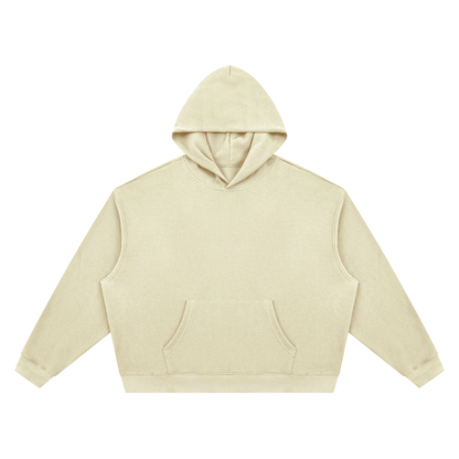 Unisex Waffle Boxy Hoodie in apricot