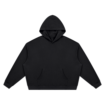Unisex Waffle Boxy Hoodie in black