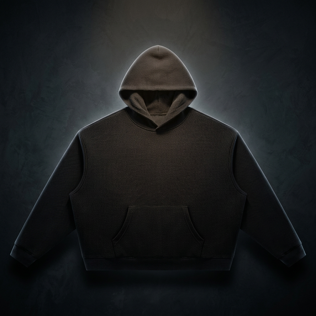 Unisex Waffle Boxy Hoodie