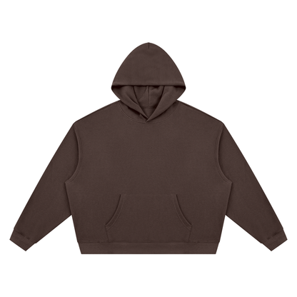 Unisex Waffle Boxy Hoodie in coffee