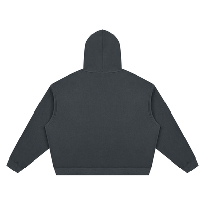 Unisex Waffle Boxy Hoodie in dark gray, alternate angle