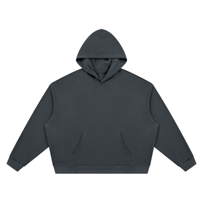 Unisex Waffle Boxy Hoodie in dark gray
