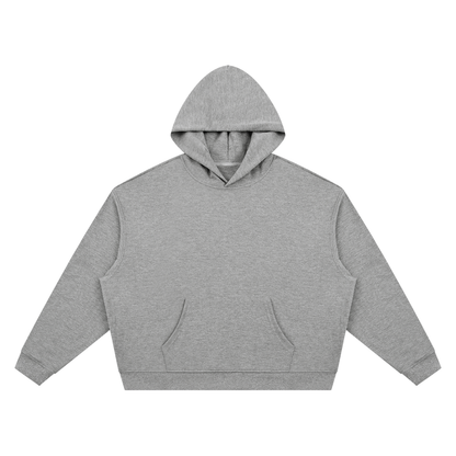 Unisex Waffle Boxy Hoodie in flower gray