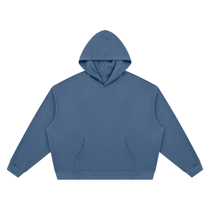 Unisex Waffle Boxy Hoodie in jeans blue