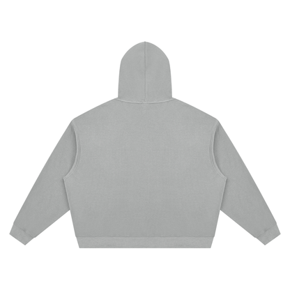 Unisex Waffle Boxy Hoodie in light gray, alternate angle
