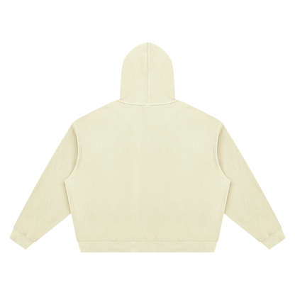 Unisex Waffle Boxy Hoodie in mild apricot, alternate angle