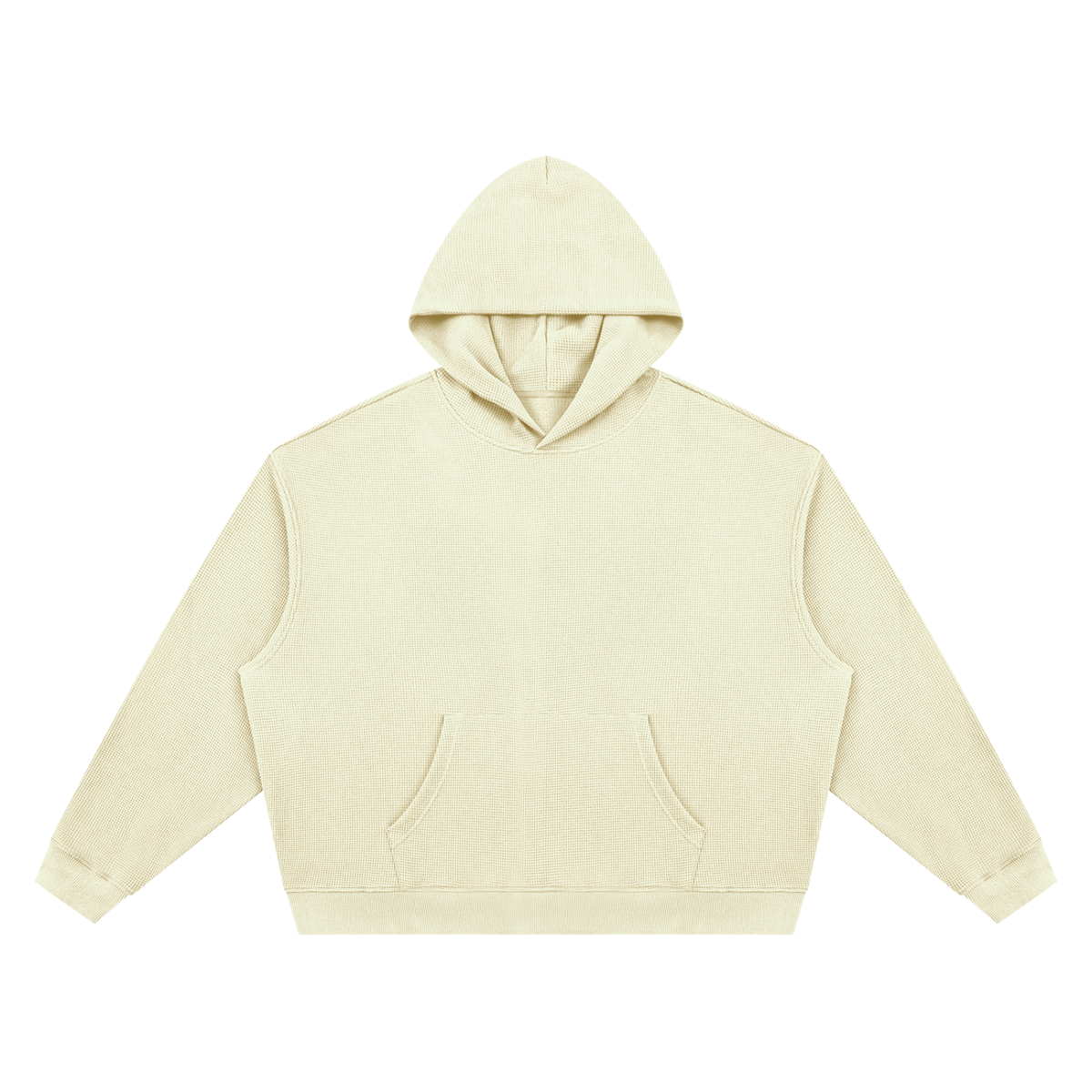 Unisex Waffle Boxy Hoodie in mild apricot