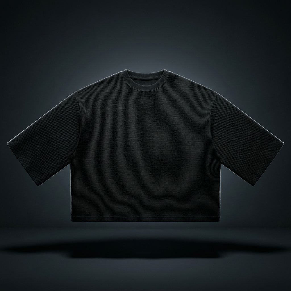 Unisex Waffle Boxy T-Shirt, view 1