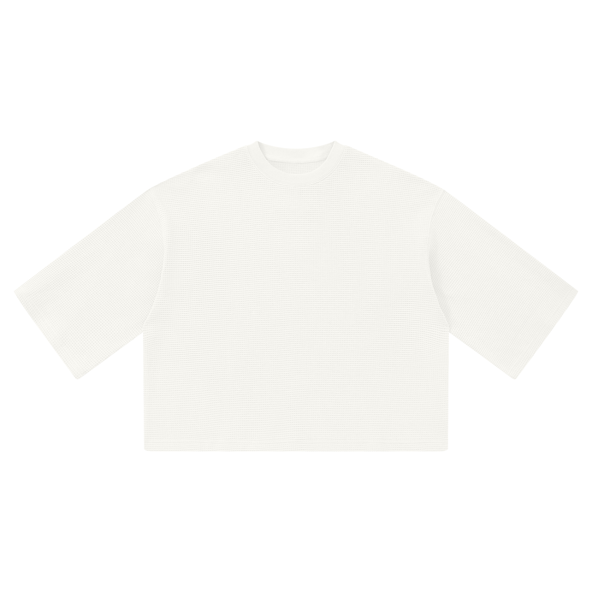 Unisex Waffle Boxy T-Shirt in white