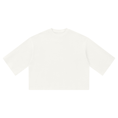 Unisex Waffle Boxy T-Shirt in white