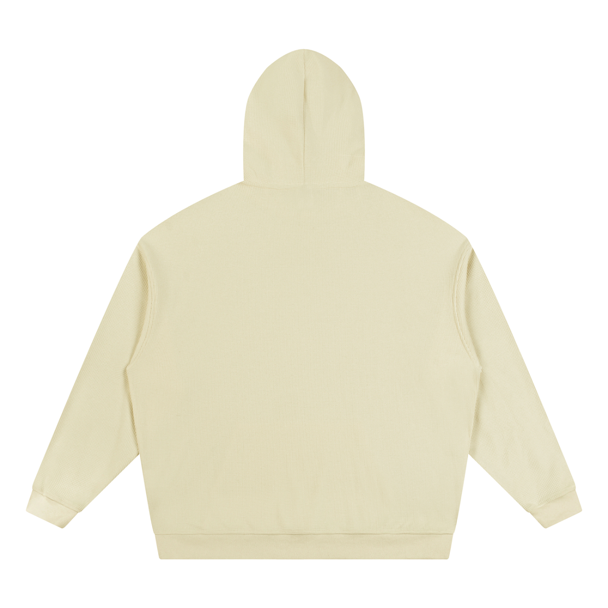 Unisex Waffle Hoodie in apricot, alternate angle